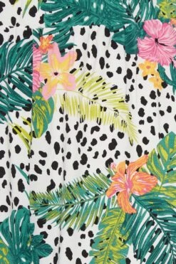 YOURS Curve White Mixed Tropcial Print Jersey Shorts -Plus Size Apparel Shop 00c42ce1 29d7 48 144838 Z