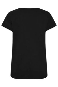 YOURS Curve Black Sequin T-Shirt -Plus Size Apparel Shop 01744d7f 363a 40 301847 Y