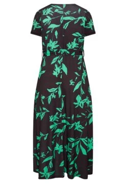 YOURS Curve Green V-Neck Floral Wrap Dress -Plus Size Apparel Shop 0234a19a fca4 4e 302156 Y