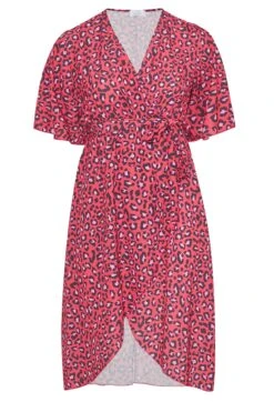 YOURS LONDON Curve Red Leopard Print Midi Wrap Dress 12 YOURS LONDON Curve Red Leopard Print Midi Wrap Dress -Plus Size Apparel Shop 03ee6f01 bdde 4a 161728 X