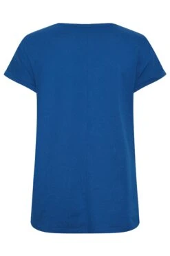 YOURS Curve Cobalt Blue Embellished Neck T-Shirt 13 YOURS Curve Cobalt Blue Embellished Neck T-Shirt -Plus Size Apparel Shop 061f4e45 a258 42 301845 Y