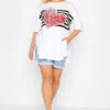 YOURS Curve White Heart Print T-Shirt -Plus Size Apparel Shop 062b64f4 f1b4 43 320964 B