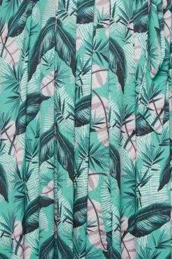 YOURS Curve Light Blue Leaf Print Maxi Wrap Dress -Plus Size Apparel Shop 06c69217 9732 4e 302161 Z