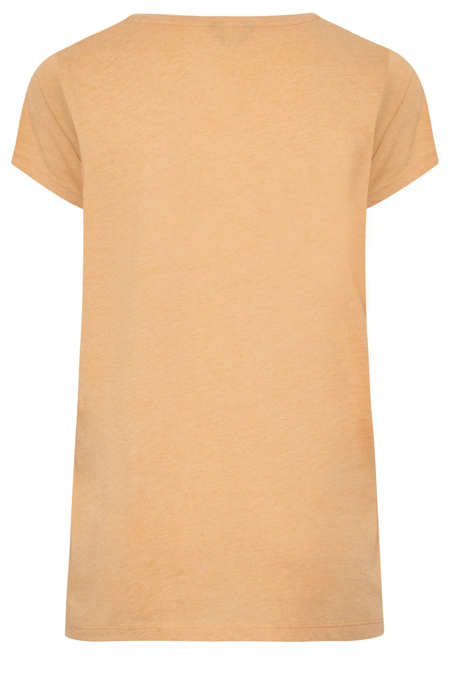 YOURS Curve Orange Marl Essential V-Neck T-Shirt 7 YOURS Curve Orange Marl Essential V-Neck T-Shirt - Image 5