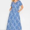 YOURS Curve Cobalt Blue Animal Print Maxi T-Shirt Dress 1 YOURS Curve Cobalt Blue Animal Print Maxi T-Shirt Dress -Plus Size Apparel Shop 0794c258 c0c0 46 137299 B