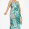 LIMITED COLLECTION Curve Blue Tile Print Side Split Midaxi Sundress 2 LIMITED COLLECTION Curve Blue Tile Print Side Split Midaxi Sundress -Plus Size Apparel Shop 08c69c0a ed45 4d 214927 AR