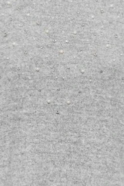 YOURS Curve Grey Pearl Embellished Soft Touch Top -Plus Size Apparel Shop 09a82bbc 7f39 48 301420 Z