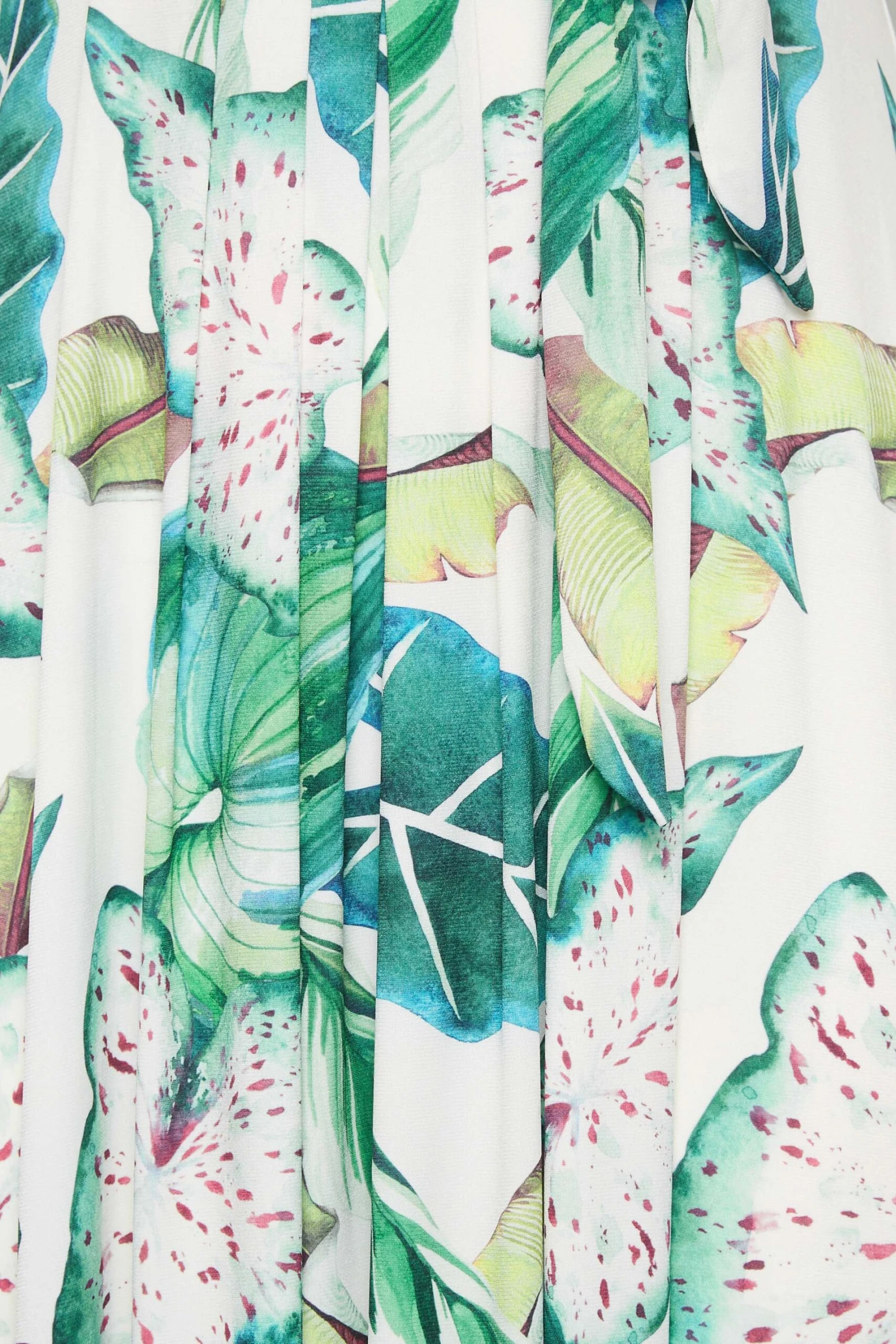 YOURS Curve White Leaf Print Maxi Wrap Dress 6 YOURS Curve White Leaf Print Maxi Wrap Dress - Image 4