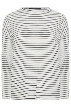 YOURS PETITE Curve White Stripe Long Sleeve Top -Plus Size Apparel Shop 0b4d8449 910a 4d 174593 X