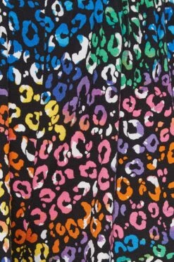 YOURS Curve Black Rainbow Leopard Print Shorts -Plus Size Apparel Shop 0cb016da 3669 4b 144842 Z