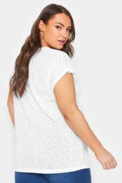 YOURS Curve 2 PACK Black Linen Look T-Shirts -Plus Size Apparel Shop 0cb45e11 8353 49 320733 C