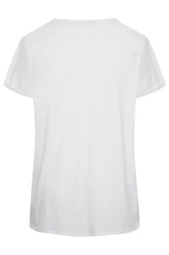 YOURS Curve White Henley T-Shirt -Plus Size Apparel Shop 0da1c73f a506 4a 320689 Y