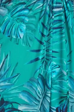 YOURS LONDON Curve Blue Tropical Print Knot Front Maxi Dress -Plus Size Apparel Shop 118a4218 6e61 48 161331 Z