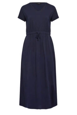 YOURS Curve Navy Blue Maxi T-Shirt Dress -Plus Size Apparel Shop 11d33b08 2552 48 137310 X