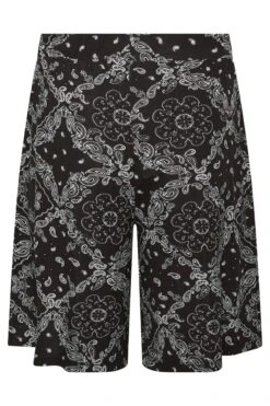 YOURS Curve Black Tile Print Jersey Shorts -Plus Size Apparel Shop 12cc514f 9355 40 144835 Y