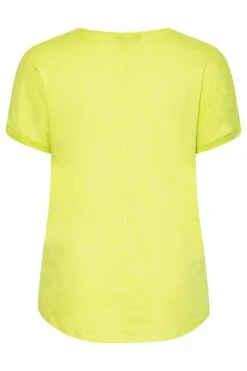 YOURS Curve Bright Green Floral Mesh Panel T-Shirt -Plus Size Apparel Shop 12d46cda 449a 4d 300516 Y
