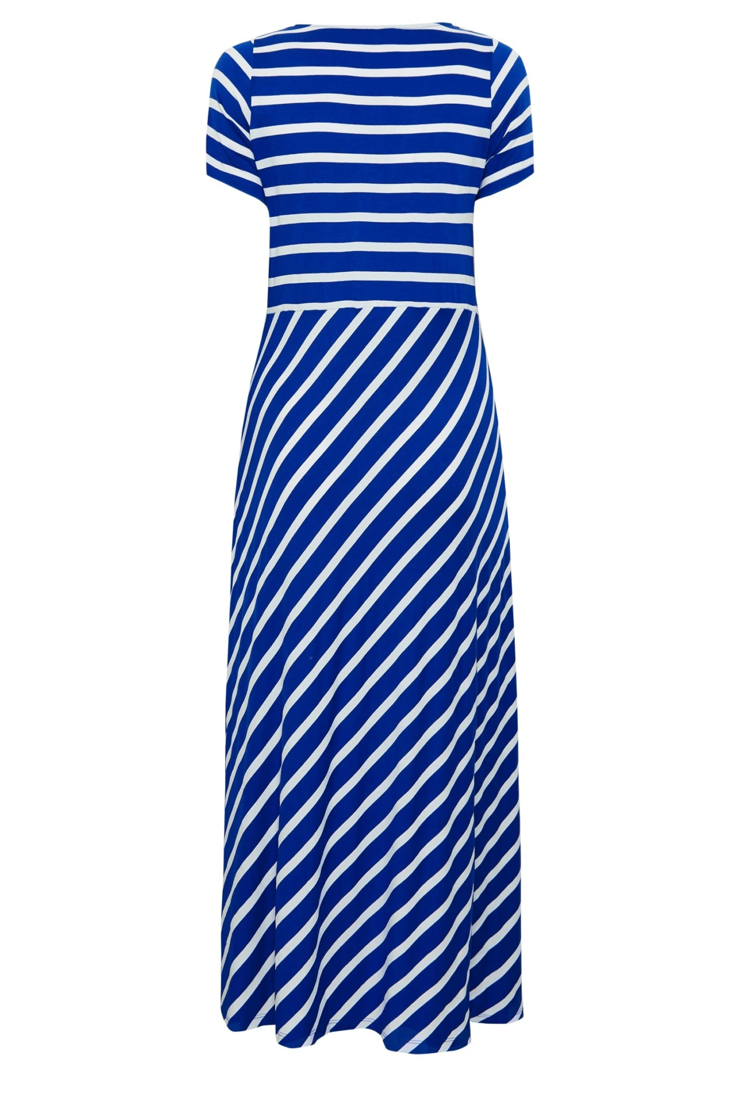 YOURS Curve Blue Stripe Swing Maxi Dress 8 YOURS Curve Blue Stripe Swing Maxi Dress - Image 6