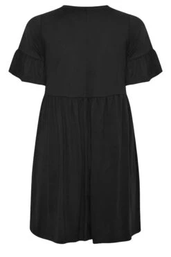 YOURS Curve Black Frill Sleeve Smock Dress -Plus Size Apparel Shop 1580e88c d7b3 4a 301854 Y
