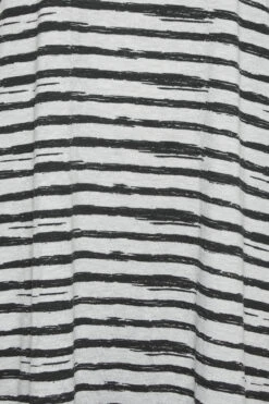 YOURS Curve Grey Stripe Print Maxi T-Shirt Dress -Plus Size Apparel Shop 16218d6b 88d6 4b 137564 Z