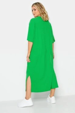 YOURS Curve Green Ribbed T-Shirt Dress -Plus Size Apparel Shop 16778178 0239 4c 137547 C