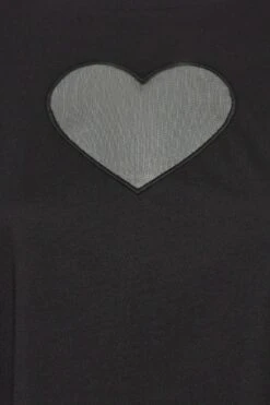 YOURS Curve Black Heart Cut Out T-Shirt 11 YOURS Curve Black Heart Cut Out T-Shirt -Plus Size Apparel Shop 188d0086 e793 42 320854 Z