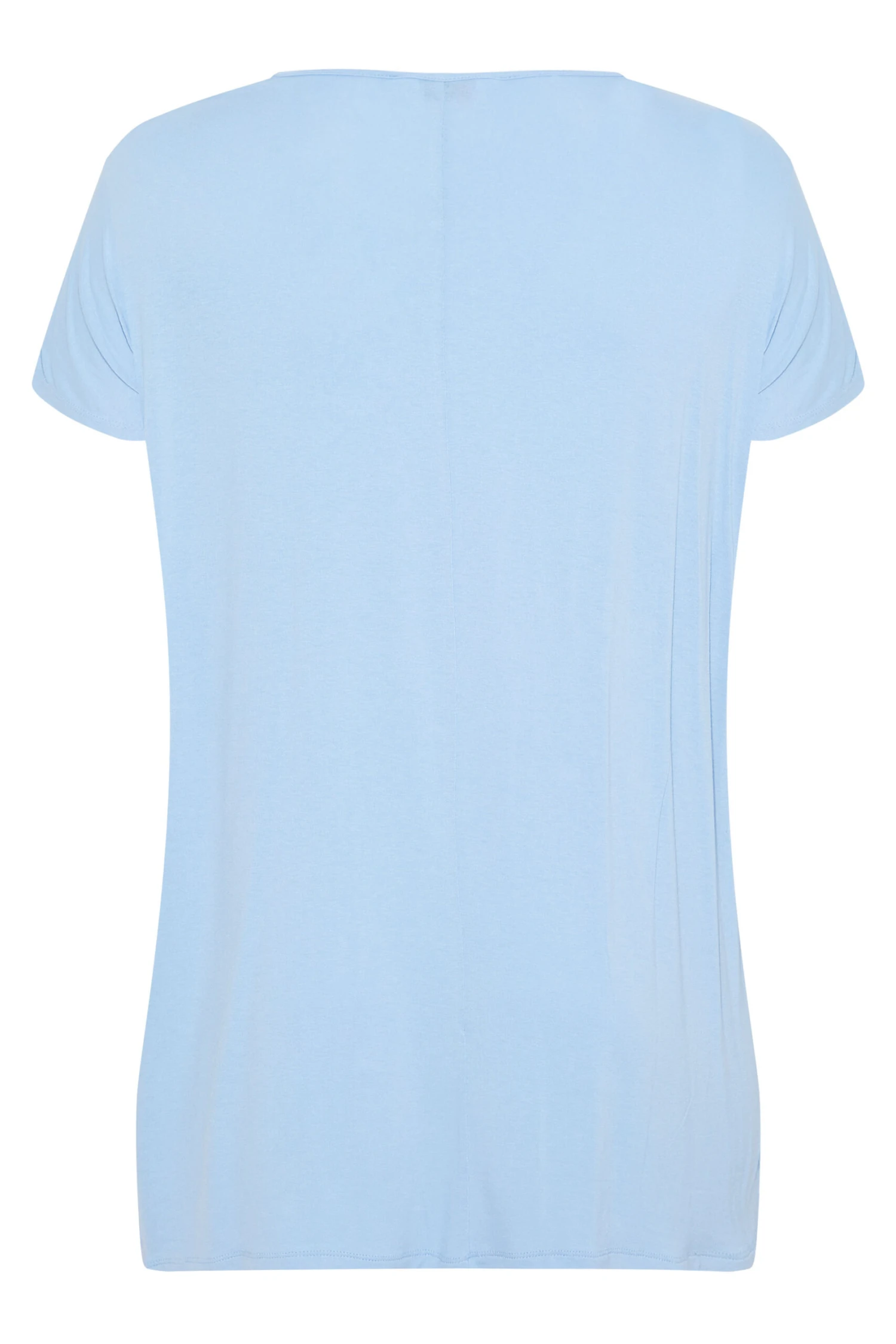 YOURS Curve Blue Grown On Sleeve T-Shirt 7 YOURS Curve Blue Grown On Sleeve T-Shirt - Image 5