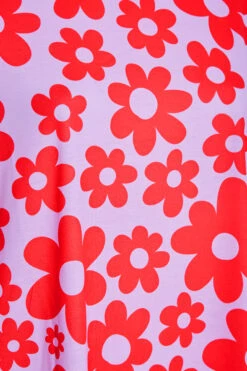 LIMITED COLLECTION Curve Pink Retro Floral Print Grown On Sleeve T-Shirt -Plus Size Apparel Shop 1a2d82b6 f6fa 4a 214736 Z