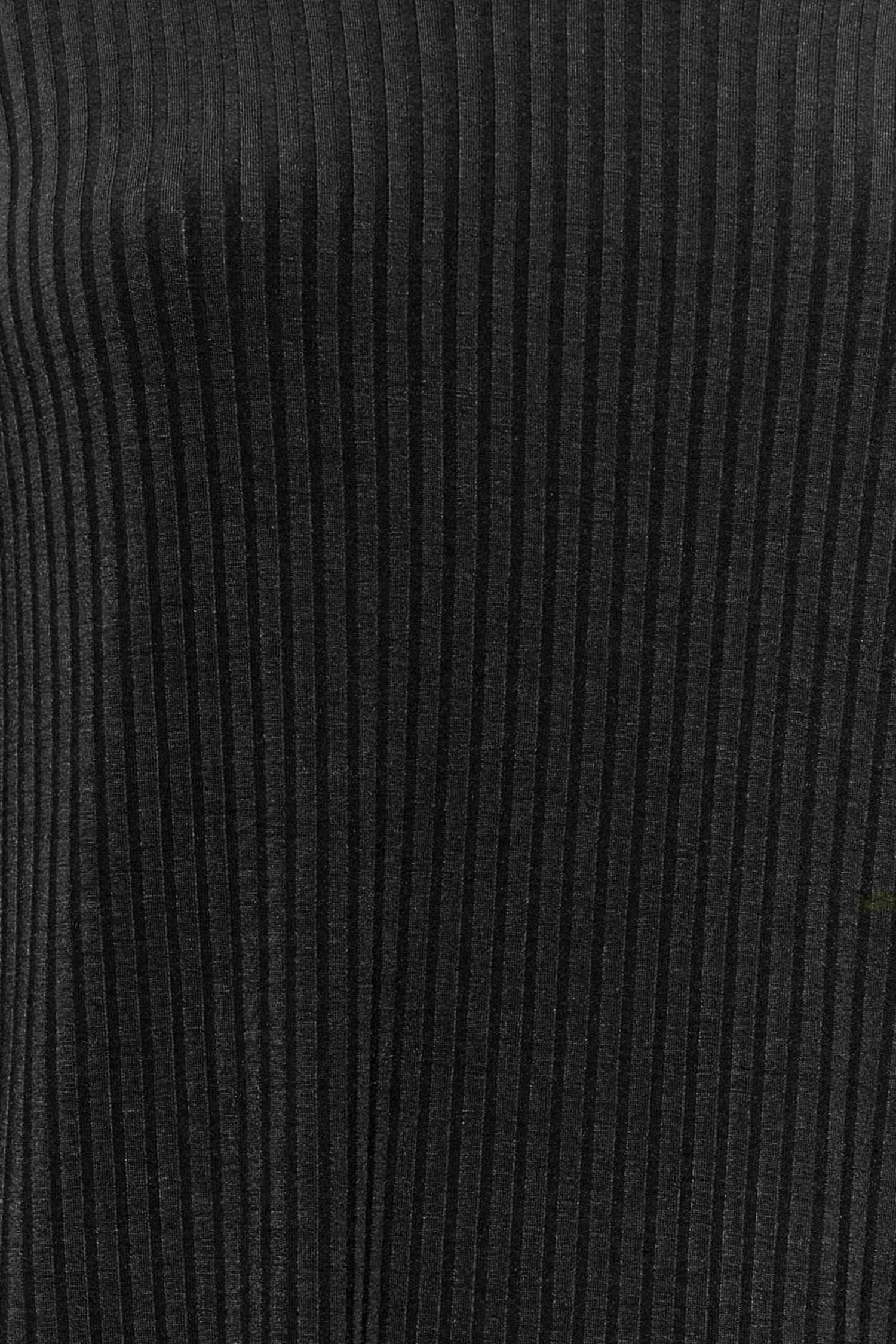 YOURS Curve Black Ribbed Collar Midi Dress 6 YOURS Curve Black Ribbed Collar Midi Dress - Image 4