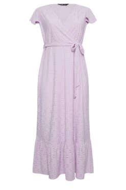 YOURS Curve Lilac Purple Broderie Anglaise Maxi Dress -Plus Size Apparel Shop 1bf492ae 519b 44 137558 X