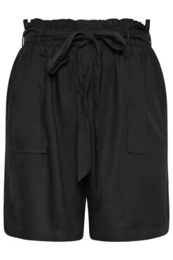 YOURS Curve Black Paperbag Waist Shorts -Plus Size Apparel Shop 1d67ebcf 9846 43 144803 X