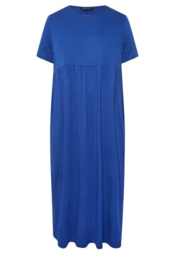 LIMITED COLLECTION Curve Blue Pocket Maxi Dress -Plus Size Apparel Shop 1dd31605 87d0 42 215717 X