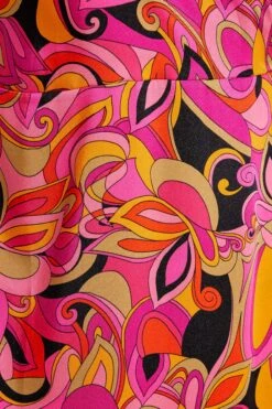 YOURS LONDON Curve Hot Pink Abstract Print Satin Wrap Dress -Plus Size Apparel Shop 1f6c1cb1 c77c 49 161575 Z