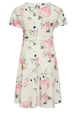 YOURS LONDON Curve Ivory White Floral Wrap Skater Dress -Plus Size Apparel Shop 2033e6d9 ad0d 47 162136 Y