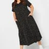 YOURS Curve Black Ditsy Heart Print Maxi Dress -Plus Size Apparel Shop 220d3172 7f34 4a 302054 B