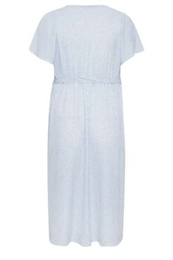 LIMITED COLLECTION Curve Blue Ditsy Floral Print Wrap Dress -Plus Size Apparel Shop 22218ab8 9327 42 215606 Y