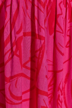 YOURS Curve Pink Leaf Print Maxi Dress -Plus Size Apparel Shop 237b3c9c 6ff2 4a 173945 Z
