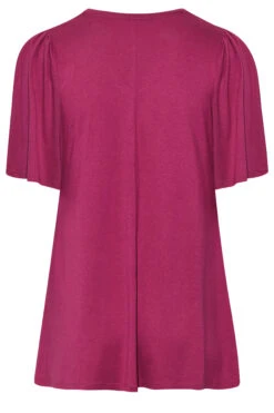 YOURS Curve Pink Pleat Angel Sleeve Swing Top 13 YOURS Curve Pink Pleat Angel Sleeve Swing Top -Plus Size Apparel Shop 239c1fd1 b061 4d 320317 Y