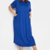 LIMITED COLLECTION Curve Blue Pocket Maxi Dress -Plus Size Apparel Shop 2725d9e9 1e39 49 215717 B