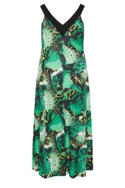 YOURS LONDON Curve Green Butterfly Print Maxi Dress -Plus Size Apparel Shop 27440d0a 5b76 46 162185 Y