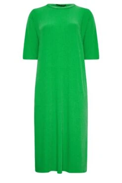 YOURS Curve Green Ribbed T-Shirt Dress -Plus Size Apparel Shop 2be9bc63 063e 43 137547 X