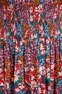 YOURS Curve Pink Floral Print Bardot Maxi Dress -Plus Size Apparel Shop 2c2d8c0f a2c7 4a 137098 Z