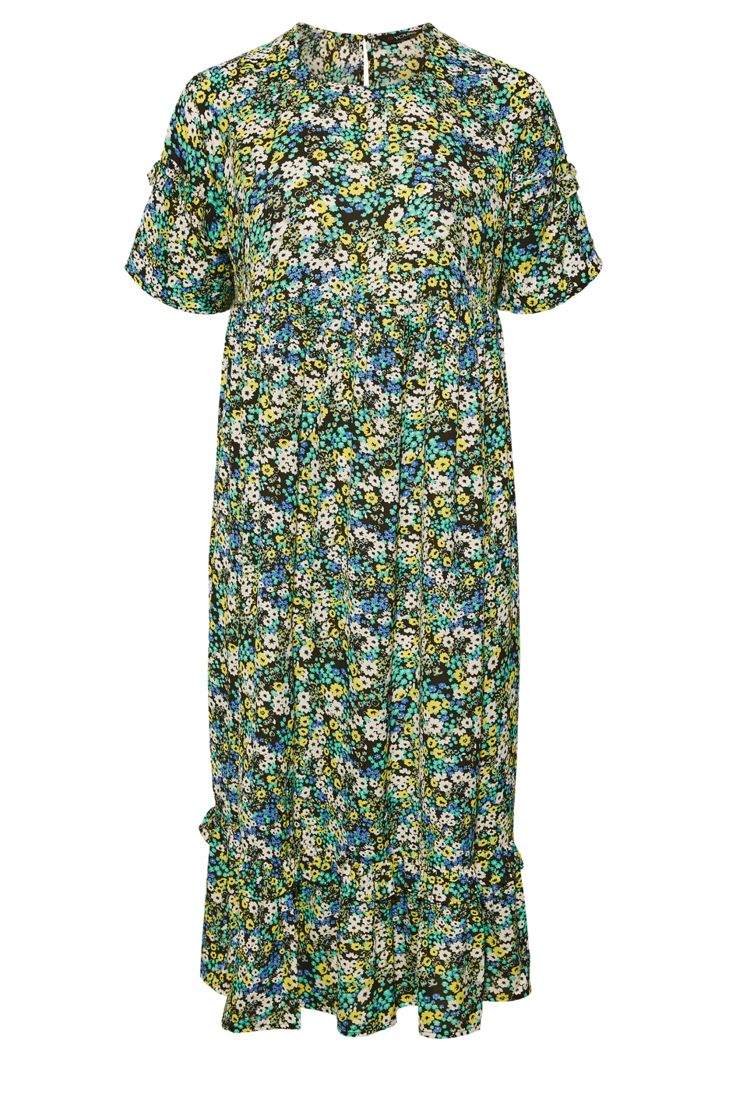 YOURS Curve Black Floral Print Maxi Dress 7 YOURS Curve Black Floral Print Maxi Dress - Image 5