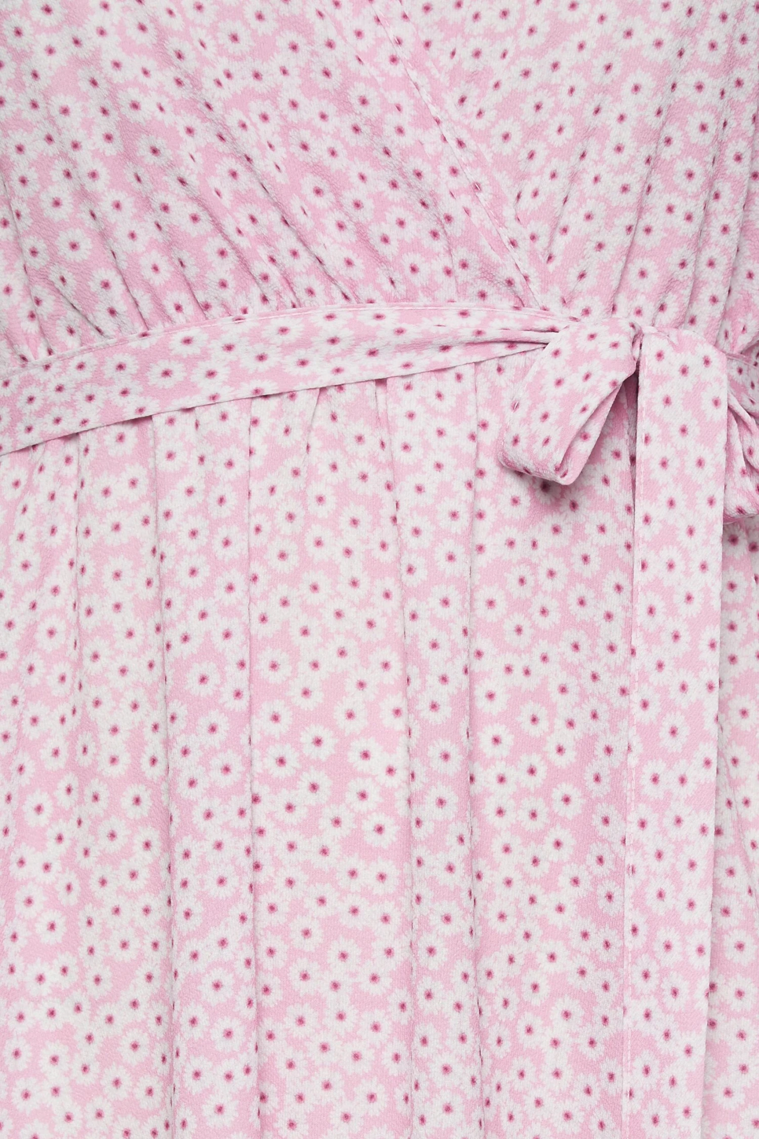 LIMITED COLLECTION Curve Pink Ditsy Floral Print Wrap Dress 5 LIMITED COLLECTION Curve Pink Ditsy Floral Print Wrap Dress - Image 4