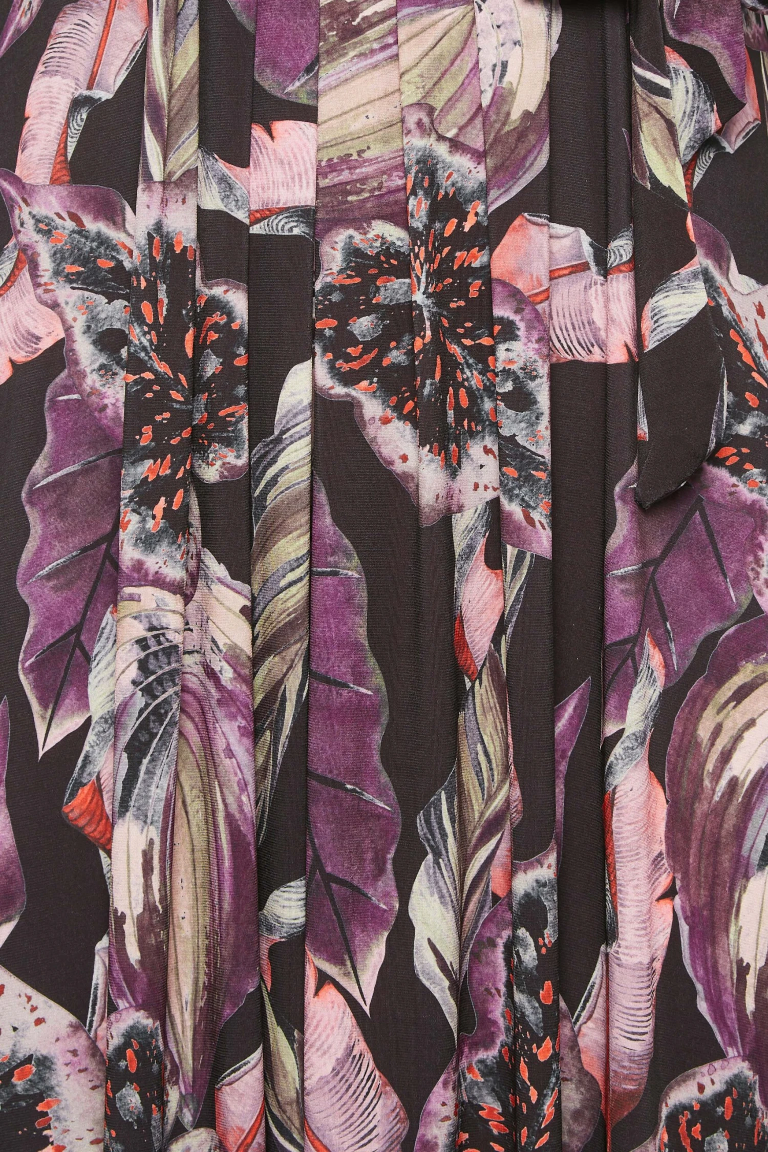 YOURS Curve Black Leaf Print Wrap Dress 6 YOURS Curve Black Leaf Print Wrap Dress - Image 4