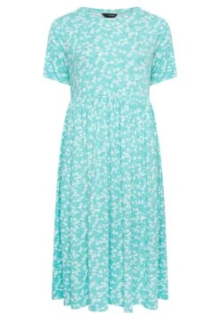 YOURS Curve Light Blue Floral Disty Print Smock Dress 12 YOURS Curve Light Blue Floral Disty Print Smock Dress -Plus Size Apparel Shop 2ee19acc f24e 45 137387 X
