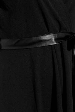 YOURS LONDON Curve Black Leather Look Puff Sleeve Wrap Dress -Plus Size Apparel Shop 31068bff 36b0 43 161752 Z