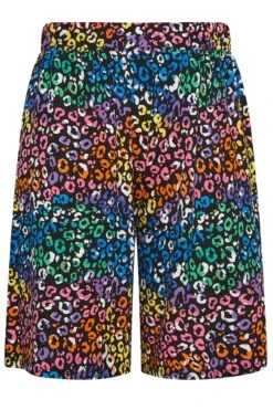 YOURS Curve Black Rainbow Leopard Print Shorts -Plus Size Apparel Shop 35706bf0 0df5 4a 144842 X