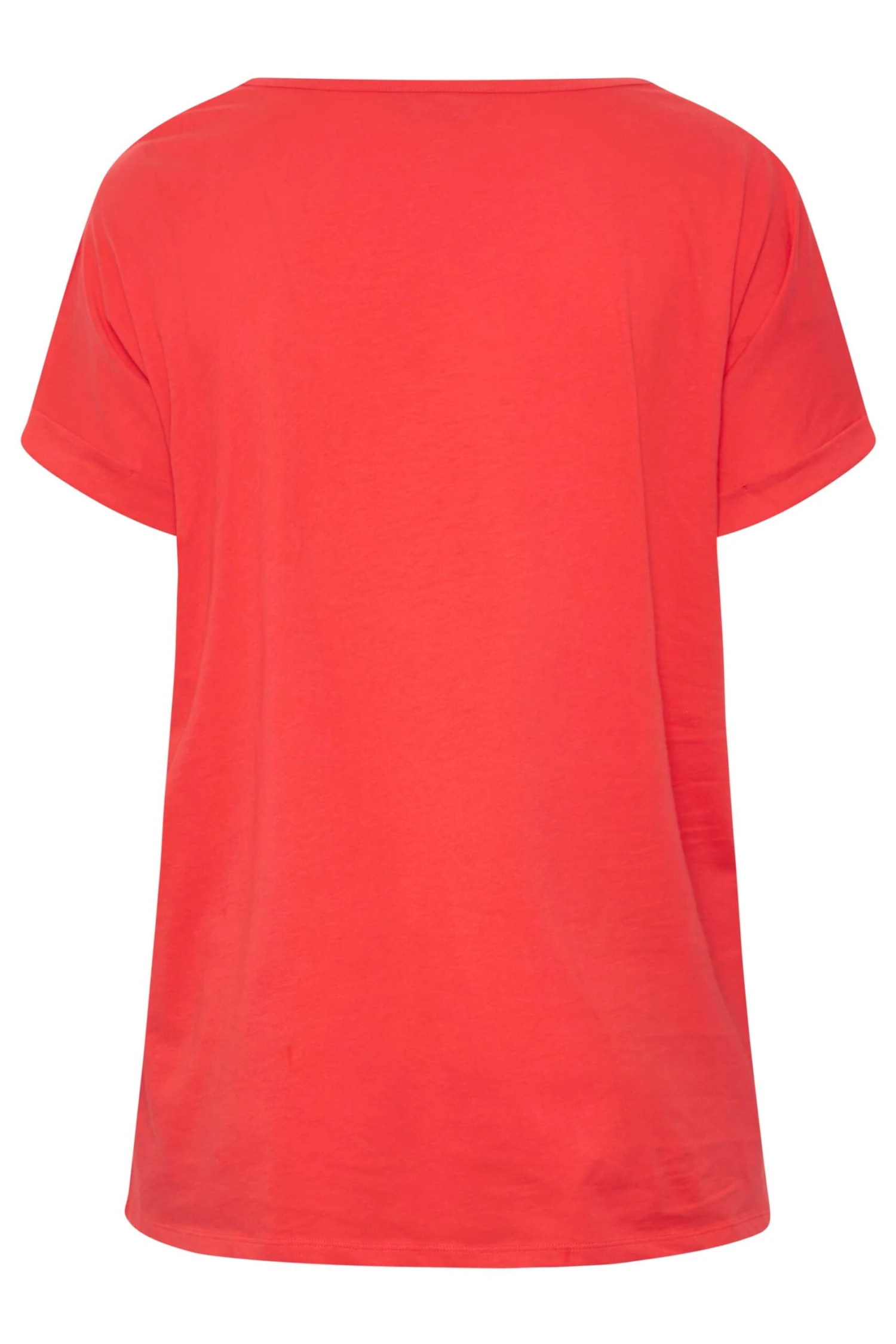 YOURS Curve Red Cut Out T-Shirt 8 YOURS Curve Red Cut Out T-Shirt - Image 6