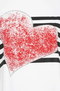 YOURS Curve White Heart Print T-Shirt 11 YOURS Curve White Heart Print T-Shirt -Plus Size Apparel Shop 38c73d42 92c5 41 320964 Z