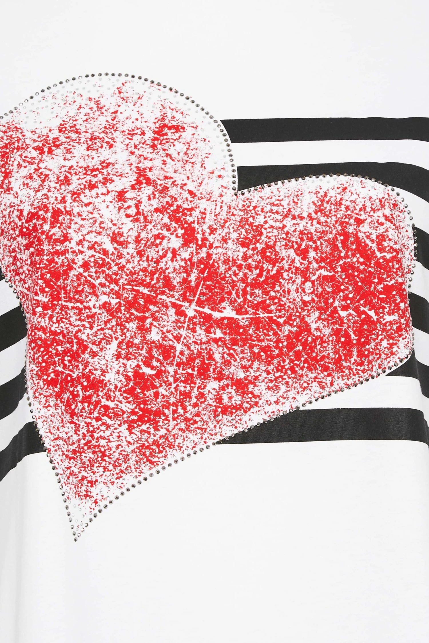 YOURS Curve White Heart Print T-Shirt 6 YOURS Curve White Heart Print T-Shirt - Image 4